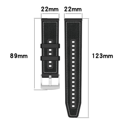 Bracelet de montre hybride en nylon tressé et silicone xDfind, For Apple Watch 42 / 44 / 45 / 46 / 49mm 22mm, For Apple Watch 38 / 40 / 41 / S10 42mm 20mm