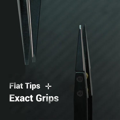 2uul TW32 Black K Flat Tip ESD-Safe Ceramic Tweezers
