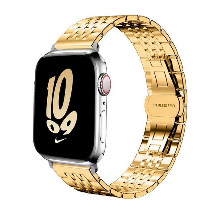 Bracelet de montre xDfind à sept perles en acier inoxydable massif, For Apple Watch 42 / 44 / 45 / 46 / 49mm 22mm, For Apple Watch 38 / 40 / 41 / S10 42mm 20mm