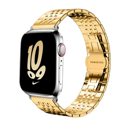 Bracelet de montre xDfind à sept perles en acier inoxydable massif, For Apple Watch 42 / 44 / 45 / 46 / 49mm 22mm, For Apple Watch 38 / 40 / 41 / S10 42mm 20mm