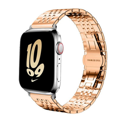 Bracelet de montre xDfind à sept perles en acier inoxydable massif, For Apple Watch 42 / 44 / 45 / 46 / 49mm 22mm, For Apple Watch 38 / 40 / 41 / S10 42mm 20mm