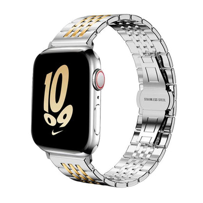 Bracelet de montre xDfind à sept perles en acier inoxydable massif, For Apple Watch 42 / 44 / 45 / 46 / 49mm 22mm, For Apple Watch 38 / 40 / 41 / S10 42mm 20mm