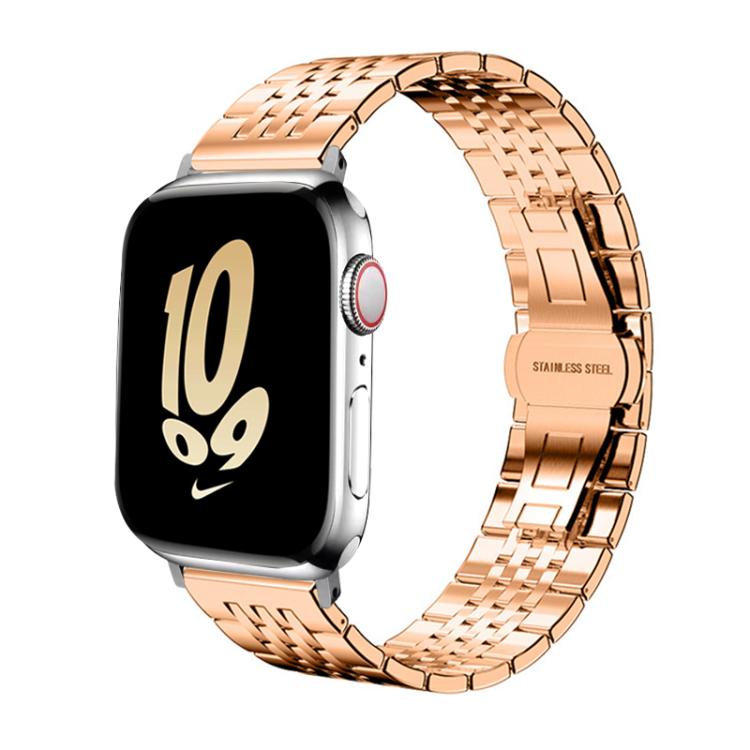 Bracelet de montre xDfind à sept perles en acier inoxydable massif, For Apple Watch 42 / 44 / 45 / 46 / 49mm 22mm, For Apple Watch 38 / 40 / 41 / S10 42mm 20mm