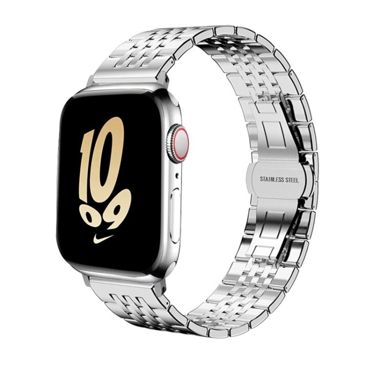 Bracelet de montre xDfind à sept perles en acier inoxydable massif, For Apple Watch 42 / 44 / 45 / 46 / 49mm 22mm, For Apple Watch 38 / 40 / 41 / S10 42mm 20mm