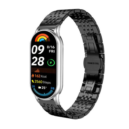 Bracelet de montre xDfind à sept perles en acier inoxydable massif, For Xiaomi Band 10 Pro / 9 Pro / Redmi Watch 6, For Xiaomi Smart Band 10 / 9 / 8 NFC 14mm, For Redmi Watch 3 Active / Lite 20mm, For Redmi Watch 3 20mm