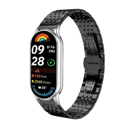 Bracelet de montre xDfind à sept perles en acier inoxydable massif, For Xiaomi Smart Band 11 / 10 / 9 / 8, For Xiaomi Band 10 Pro / 9 Pro / Redmi Watch 6, For Redmi Watch 3 Active / Lite 20mm, For Redmi Watch 3 20mm