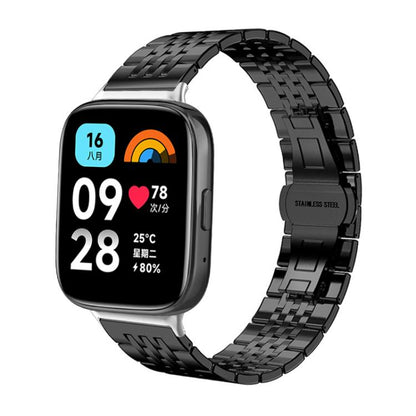 Bracelet de montre xDfind à sept perles en acier inoxydable massif, For Xiaomi Band 10 Pro / 9 Pro / Redmi Watch 6, For Xiaomi Smart Band 10 / 9 / 8 NFC 14mm, For Redmi Watch 3 Active / Lite 20mm, For Redmi Watch 3 20mm