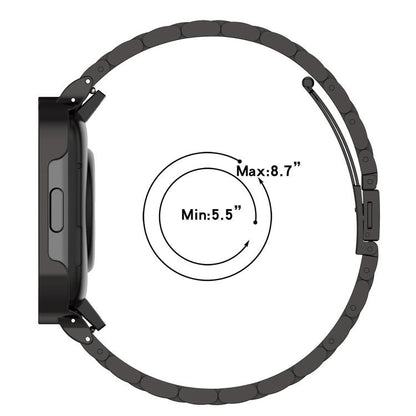 Bracelet de montre xDfind en acier inoxydable massif et bambou à une perle, For Apple Watch 42 / 44 / 45 / 46 / 49mm 22mm, For Apple Watch 38 / 40 / 41 / S10 42mm 20mm