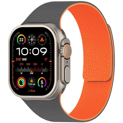 xDfind Litchi Texture Magnetic Silicone Watch Band, For Apple Watch 42 / 44 / 45 / 46 / 49mm, For Apple Watch 38 / 40 / 41 / S10 42mm