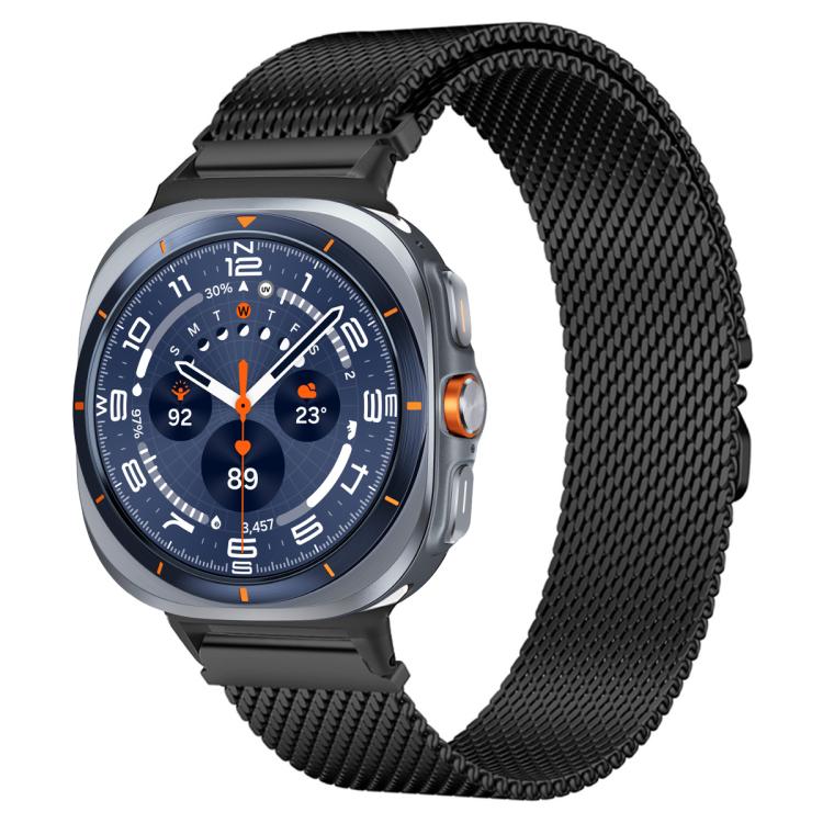 Bracelet de montre xDfind en acier inoxydable avec boucle parachute milanaise, For Samsung Galaxy Watch Ultra / Ultra 2025, For Samsung Galaxy Watch8 / Wacth8 Classic 22mm