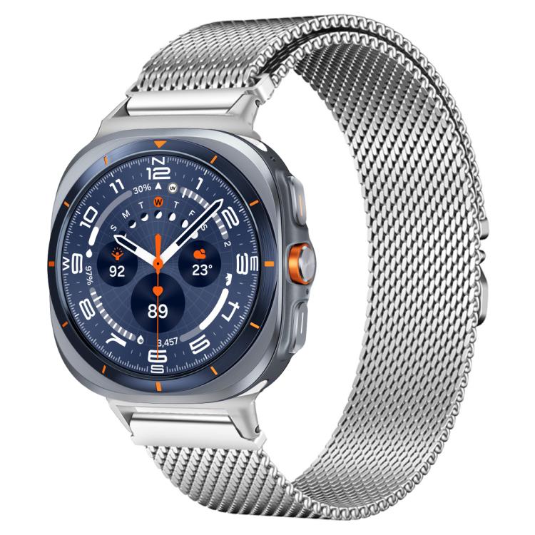 Bracelet de montre xDfind en acier inoxydable avec boucle parachute milanaise, For Samsung Galaxy Watch Ultra / Ultra 2025, For Samsung Galaxy Watch8 / Wacth8 Classic 22mm