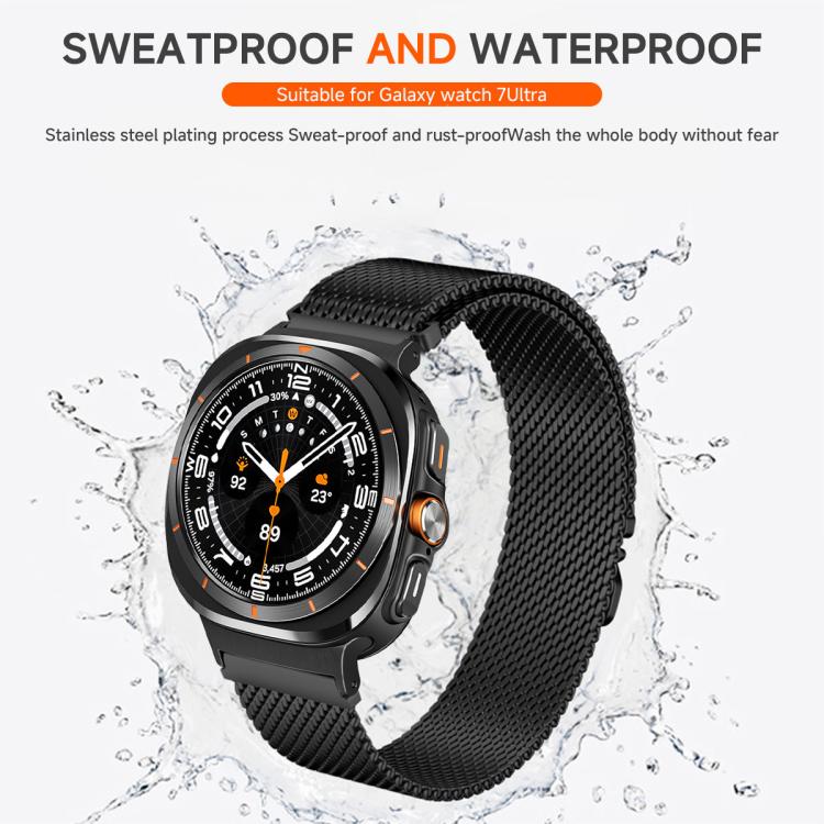 Bracelet de montre xDfind en acier inoxydable avec boucle parachute milanaise, For Samsung Galaxy Watch Ultra / Ultra 2025, For Samsung Galaxy Watch8 / Wacth8 Classic 22mm