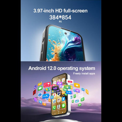 Q333, 4 Go + 64 Go, écran 3,97 pouces, Android 12, processeur Mediatek MT6762 Octa-Core, réseau : 4G, double SIM
