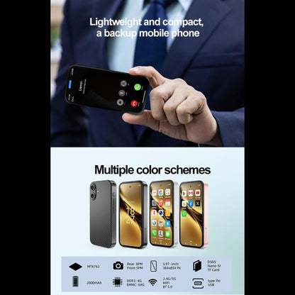 Q333, 4 Go + 64 Go, écran 3,97 pouces, Android 12, processeur Mediatek MT6762 Octa-Core, réseau : 4G, double SIM