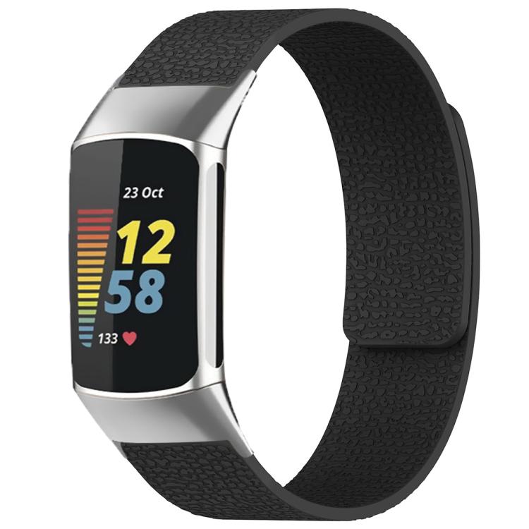 Bracelet de montre magnétique en silicone à texture litchi xDfind, For Fitbit Charge 5 / Charge 6, For Fitbit Versa 4/Versa3/Sense2/Sense, For Fitbit Inspire 2 / Ace 3, For Fitbit Charge 4 / Charge 3