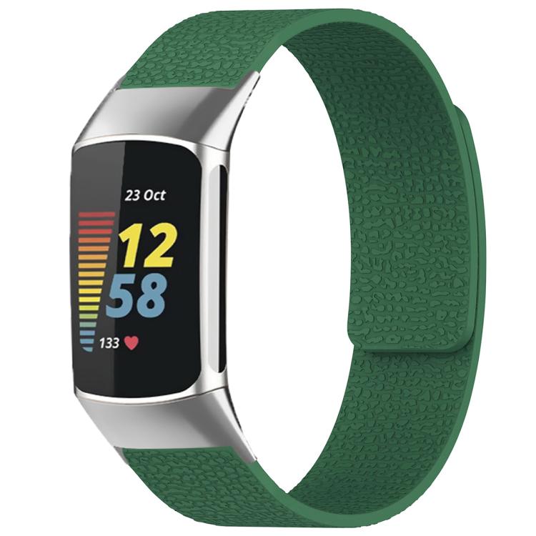 Bracelet de montre magnétique en silicone à texture litchi xDfind, For Fitbit Charge 5 / Charge 6, For Fitbit Versa 4/Versa3/Sense2/Sense, For Fitbit Inspire 2 / Ace 3, For Fitbit Charge 4 / Charge 3