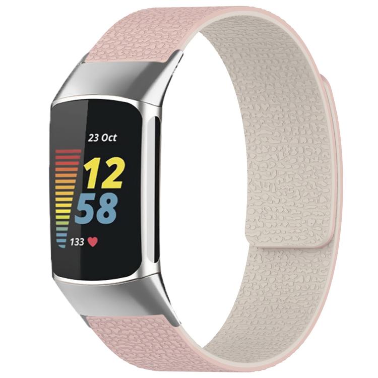 Bracelet de montre magnétique en silicone à texture litchi xDfind, For Fitbit Charge 5 / Charge 6, For Fitbit Versa 4/Versa3/Sense2/Sense, For Fitbit Inspire 2 / Ace 3, For Fitbit Charge 4 / Charge 3
