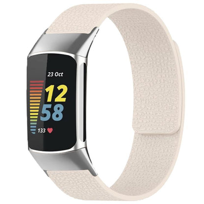 Bracelet de montre magnétique en silicone à texture litchi xDfind, For Fitbit Charge 5 / Charge 6, For Fitbit Versa 4/Versa3/Sense2/Sense, For Fitbit Inspire 2 / Ace 3, For Fitbit Charge 4 / Charge 3