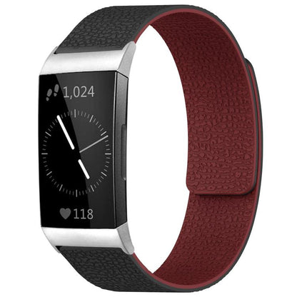 Bracelet de montre magnétique en silicone à texture litchi xDfind, For Fitbit Charge 5 / Charge 6, For Fitbit Versa 4/Versa3/Sense2/Sense, For Fitbit Inspire 2 / Ace 3, For Fitbit Charge 4 / Charge 3