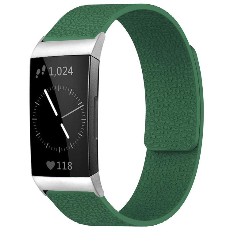 Bracelet de montre magnétique en silicone à texture litchi xDfind, For Fitbit Charge 5 / Charge 6, For Fitbit Versa 4/Versa3/Sense2/Sense, For Fitbit Inspire 2 / Ace 3, For Fitbit Charge 4 / Charge 3