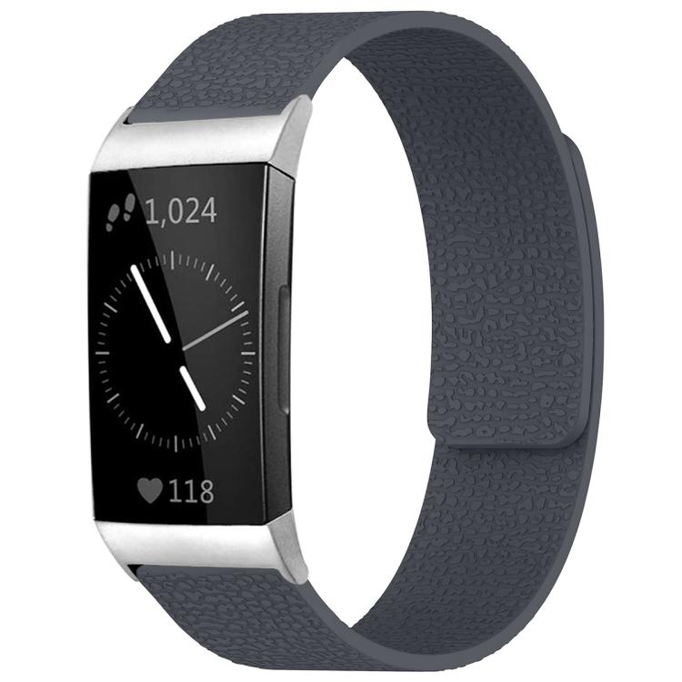 Bracelet de montre magnétique en silicone à texture litchi xDfind, For Fitbit Charge 5 / Charge 6, For Fitbit Versa 4/Versa3/Sense2/Sense, For Fitbit Inspire 2 / Ace 3, For Fitbit Charge 4 / Charge 3