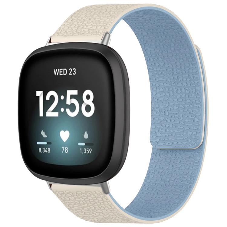 Bracelet de montre magnétique en silicone à texture litchi xDfind, For Fitbit Charge 5 / Charge 6, For Fitbit Versa 4/Versa3/Sense2/Sense, For Fitbit Inspire 2 / Ace 3, For Fitbit Charge 4 / Charge 3