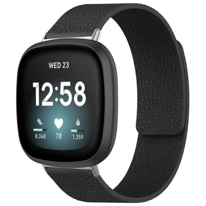 Bracelet de montre magnétique en silicone à texture litchi xDfind, For Fitbit Charge 5 / Charge 6, For Fitbit Versa 4/Versa3/Sense2/Sense, For Fitbit Inspire 2 / Ace 3, For Fitbit Charge 4 / Charge 3