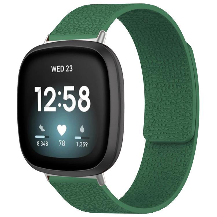 Bracelet de montre magnétique en silicone à texture litchi xDfind, For Fitbit Charge 5 / Charge 6, For Fitbit Versa 4/Versa3/Sense2/Sense, For Fitbit Inspire 2 / Ace 3, For Fitbit Charge 4 / Charge 3
