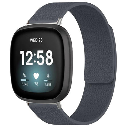 Bracelet de montre magnétique en silicone à texture litchi xDfind, For Fitbit Charge 5 / Charge 6, For Fitbit Versa 4/Versa3/Sense2/Sense, For Fitbit Inspire 2 / Ace 3, For Fitbit Charge 4 / Charge 3