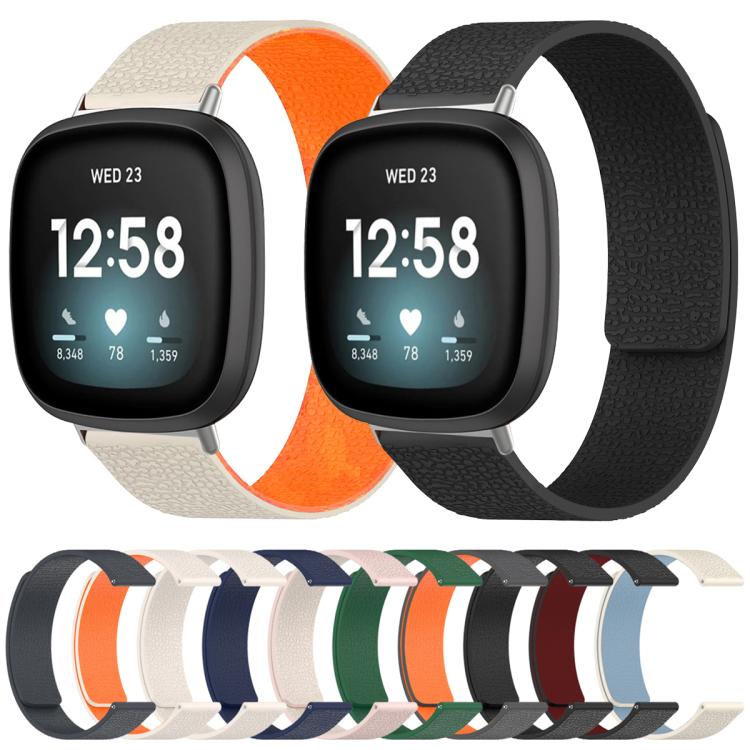 Bracelet de montre magnétique en silicone à texture litchi xDfind, For Fitbit Charge 5 / Charge 6, For Fitbit Versa 4/Versa3/Sense2/Sense, For Fitbit Inspire 2 / Ace 3, For Fitbit Charge 4 / Charge 3
