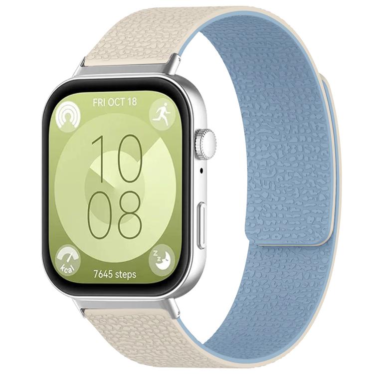 Bracelet de montre magnétique en silicone à texture litchi xDfind, For Huawei Watch Fit4 / Fit4 Pro / Fit3, For Huawei Band 10 / 9 / 8
