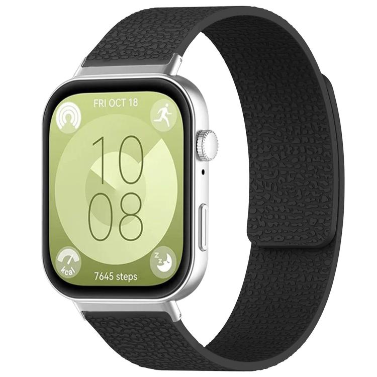 Bracelet de montre magnétique en silicone à texture litchi xDfind, For Huawei Watch Fit4 / Fit4 Pro / Fit3, For Huawei Band 10 / 9 / 8