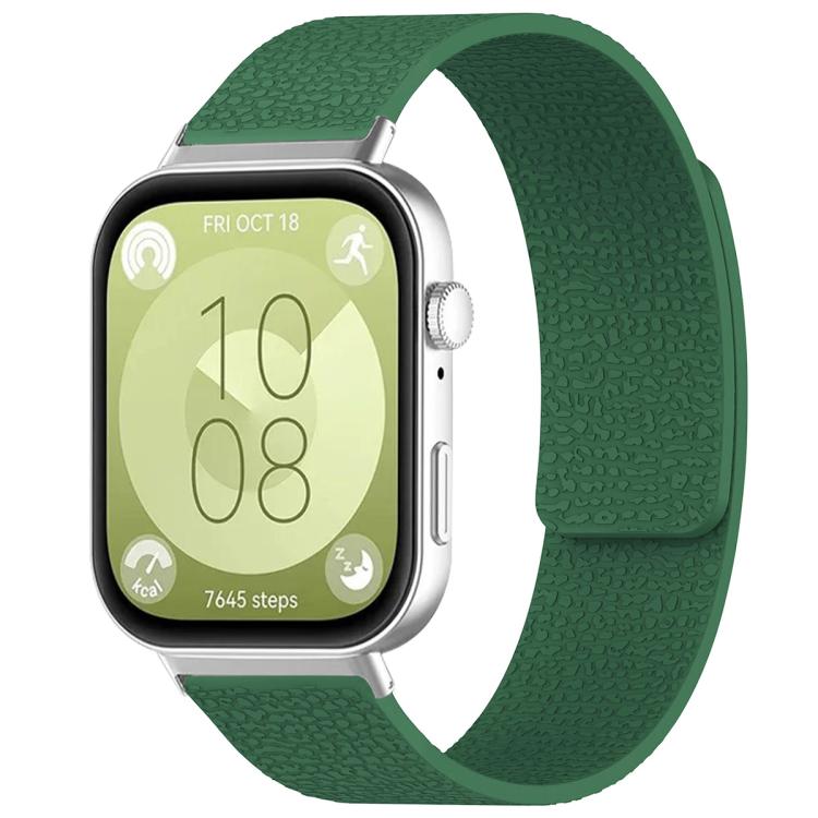 Bracelet de montre magnétique en silicone à texture litchi xDfind, For Huawei Watch Fit4 / Fit4 Pro / Fit3, For Huawei Band 10 / 9 / 8