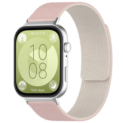 Bracelet de montre magnétique en silicone à texture litchi xDfind, For Huawei Watch Fit4 / Fit4 Pro / Fit3, For Huawei Band 10 / 9 / 8