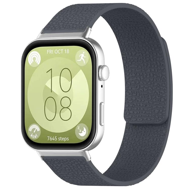 Bracelet de montre magnétique en silicone à texture litchi xDfind, For Huawei Watch Fit4 / Fit4 Pro / Fit3, For Huawei Band 10 / 9 / 8