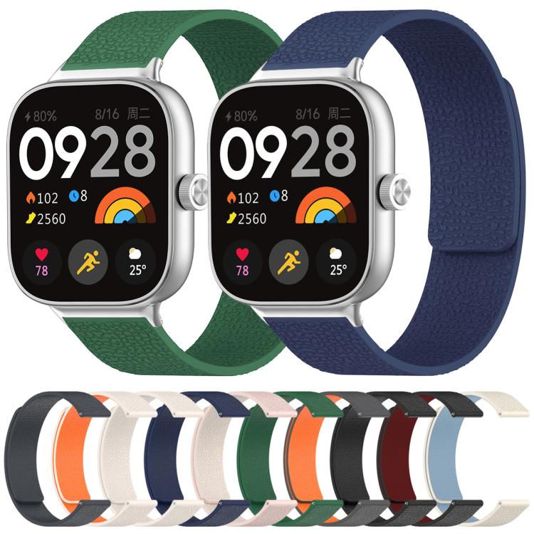Bracelet de montre magnétique en silicone à texture litchi xDfind, For Xiaomi Band 10 Pro/9 Pro/Redmi Watch 6/5/4, For Xiaomi Smart Bnad 10 / 9 / 8, For Redmi Watch 3 Active/Watch 3 Lite, For Redmi Watch 3