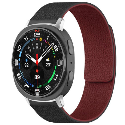 Bracelet de montre magnétique en silicone à texture litchi xDfind, For Samsung Galaxy Watch Ultra/Ultra 2025, For Samsung Galaxy Watch8 / 8 Classic, For Samsung Galaxy Watch 7 / 6 / 5 / FE, For Samsung Galaxy Fit3 SM-R390