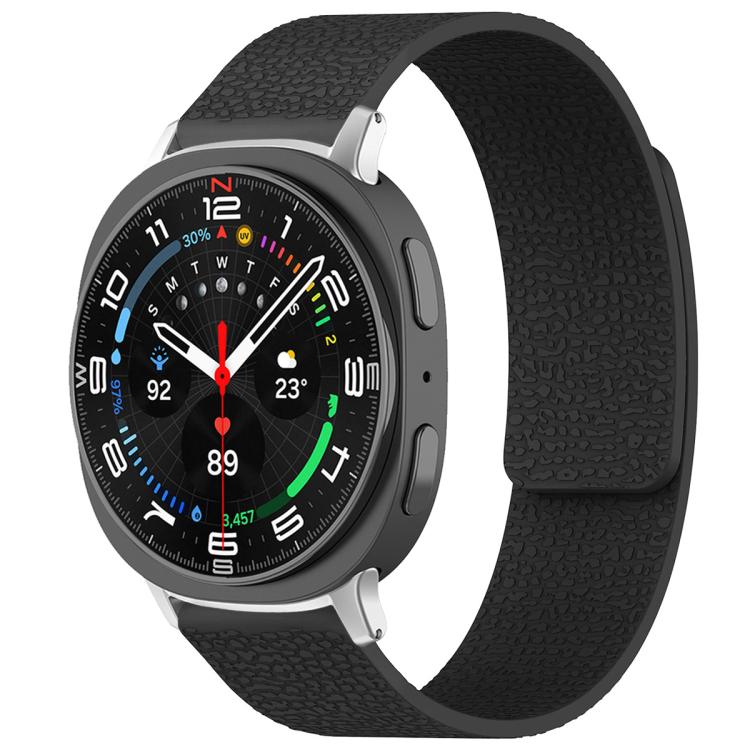 Bracelet de montre magnétique en silicone à texture litchi xDfind, For Samsung Galaxy Watch Ultra/Ultra 2025, For Samsung Galaxy Watch8 / 8 Classic, For Samsung Galaxy Watch 7 / 6 / 5 / FE, For Samsung Galaxy Fit3 SM-R390