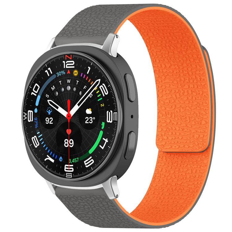Bracelet de montre magnétique en silicone à texture litchi xDfind, For Samsung Galaxy Watch Ultra/Ultra 2025, For Samsung Galaxy Watch8 / 8 Classic, For Samsung Galaxy Watch 7 / 6 / 5 / FE, For Samsung Galaxy Fit3 SM-R390