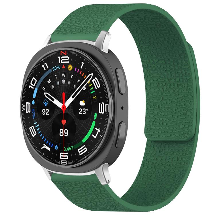 Bracelet de montre magnétique en silicone à texture litchi xDfind, For Samsung Galaxy Watch Ultra/Ultra 2025, For Samsung Galaxy Watch8 / 8 Classic, For Samsung Galaxy Watch 7 / 6 / 5 / FE, For Samsung Galaxy Fit3 SM-R390