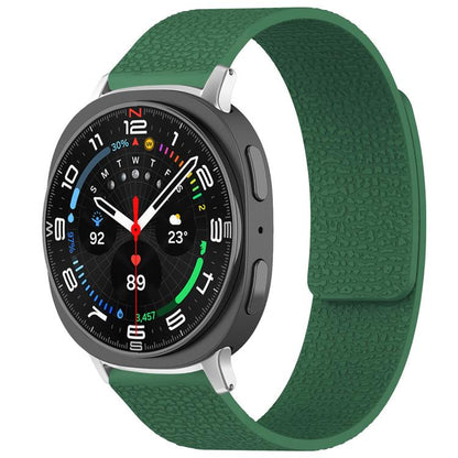 Bracelet de montre magnétique en silicone à texture litchi xDfind, For Samsung Galaxy Watch Ultra/Ultra 2025, For Samsung Galaxy Watch8 / 8 Classic, For Samsung Galaxy Watch 7 / 6 / 5 / FE, For Samsung Galaxy Fit3 SM-R390