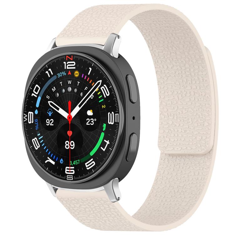 Bracelet de montre magnétique en silicone à texture litchi xDfind, For Samsung Galaxy Watch Ultra/Ultra 2025, For Samsung Galaxy Watch8 / 8 Classic, For Samsung Galaxy Watch 7 / 6 / 5 / FE, For Samsung Galaxy Fit3 SM-R390