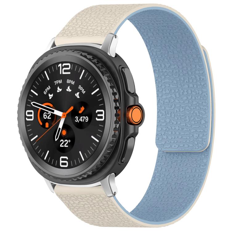 Bracelet de montre magnétique en silicone à texture litchi xDfind, For Samsung Galaxy Watch Ultra/Ultra 2025, For Samsung Galaxy Watch8 / 8 Classic, For Samsung Galaxy Watch 7 / 6 / 5 / FE, For Samsung Galaxy Fit3 SM-R390
