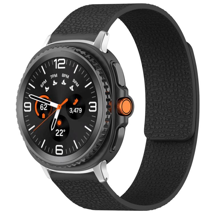 Bracelet de montre magnétique en silicone à texture litchi xDfind, For Samsung Galaxy Watch Ultra/Ultra 2025, For Samsung Galaxy Watch8 / 8 Classic, For Samsung Galaxy Watch 7 / 6 / 5 / FE, For Samsung Galaxy Fit3 SM-R390