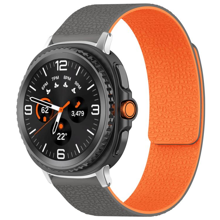 Bracelet de montre magnétique en silicone à texture litchi xDfind, For Samsung Galaxy Watch Ultra/Ultra 2025, For Samsung Galaxy Watch8 / 8 Classic, For Samsung Galaxy Watch 7 / 6 / 5 / FE, For Samsung Galaxy Fit3 SM-R390