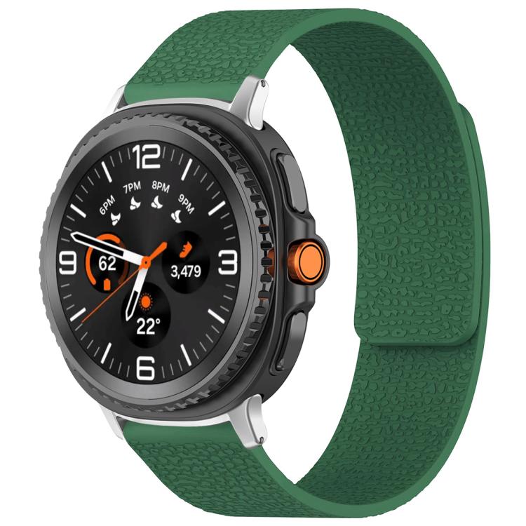 Bracelet de montre magnétique en silicone à texture litchi xDfind, For Samsung Galaxy Watch Ultra/Ultra 2025, For Samsung Galaxy Watch8 / 8 Classic, For Samsung Galaxy Watch 7 / 6 / 5 / FE, For Samsung Galaxy Fit3 SM-R390