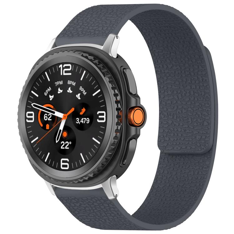 Bracelet de montre magnétique en silicone à texture litchi xDfind, For Samsung Galaxy Watch Ultra/Ultra 2025, For Samsung Galaxy Watch8 / 8 Classic, For Samsung Galaxy Watch 7 / 6 / 5 / FE, For Samsung Galaxy Fit3 SM-R390