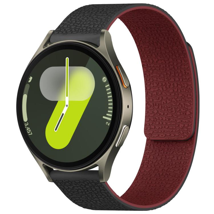 Bracelet de montre magnétique en silicone à texture litchi xDfind, For Samsung Galaxy Watch Ultra/Ultra 2025, For Samsung Galaxy Watch8 / 8 Classic, For Samsung Galaxy Watch 7 / 6 / 5 / FE, For Samsung Galaxy Fit3 SM-R390