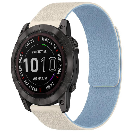 Bracelet de montre magnétique en silicone à texture litchi xDfind, For Garmin Fenix 8/7X/6X/5X 26mm, For Garmin Fenix 8/7/6/5 22mm, For Garmin Fenix 8/7S/6S/5S 20mm, For Garmin Forerunner 45 / 45S / Swim 2 18mm, For Garmin Forerunner 35/30/35J 20mm