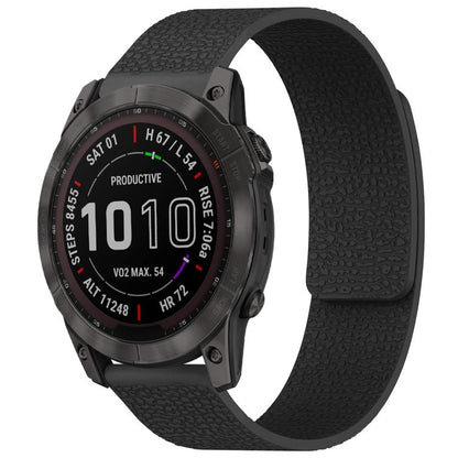 Bracelet de montre magnétique en silicone à texture litchi xDfind, For Garmin Fenix 8/7X/6X/5X 26mm, For Garmin Fenix 8/7/6/5 22mm, For Garmin Fenix 8/7S/6S/5S 20mm, For Garmin Forerunner 45 / 45S / Swim 2 18mm, For Garmin Forerunner 35/30/35J 20mm